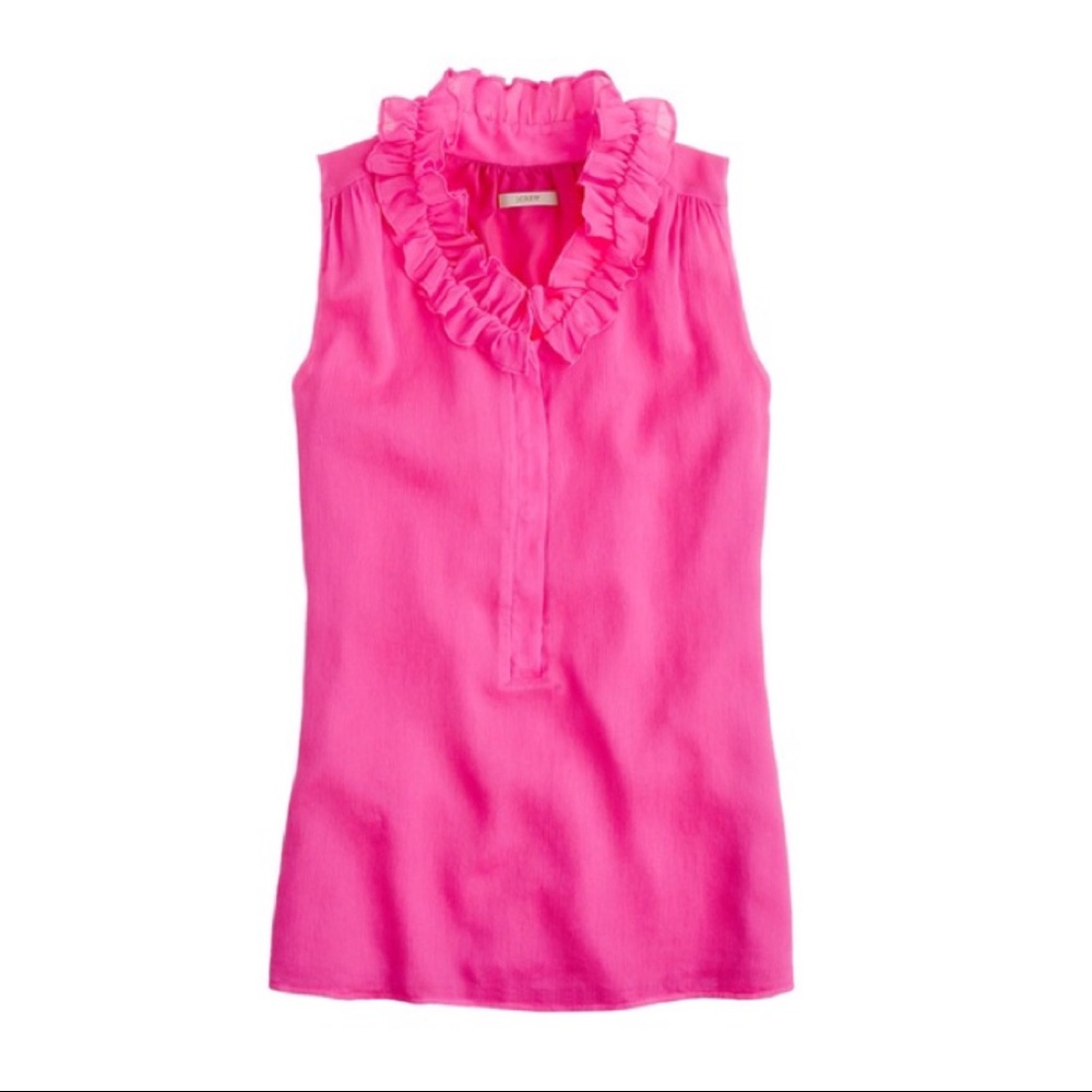 [J.CREW] Hot Pink “Naomie” Blouse